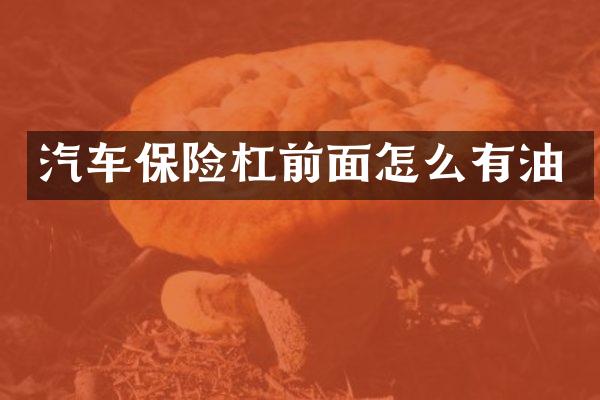 汽车保险杠前面怎么有油