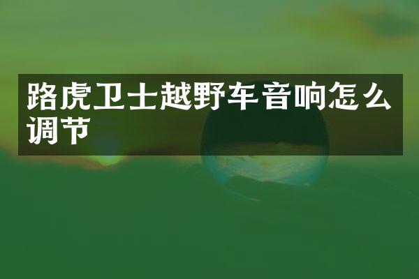 路虎卫士越野车音响怎么调节