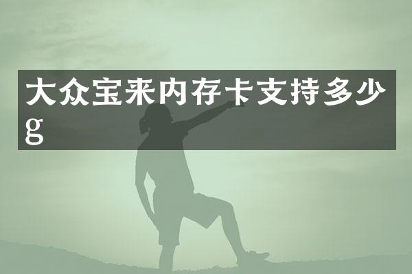 大众宝来内存卡支持多少g