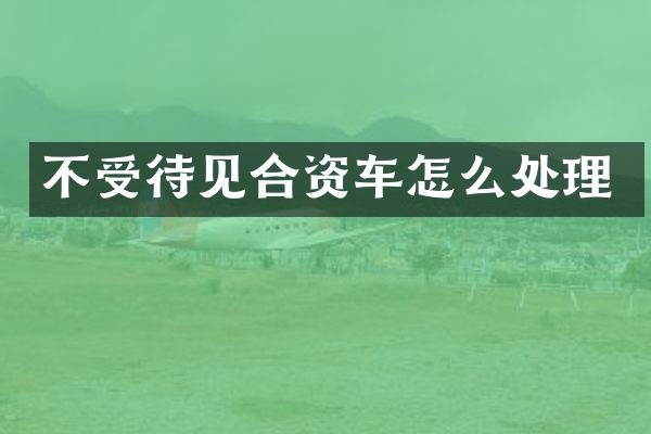 不受待见合资车怎么处理