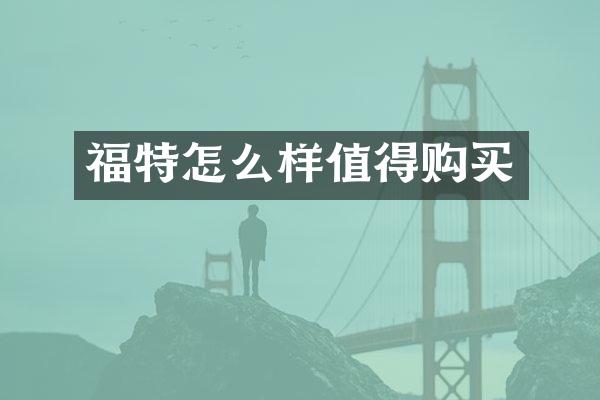福特怎么样值得购买