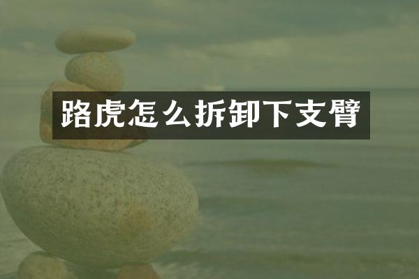 路虎怎么拆卸下支臂