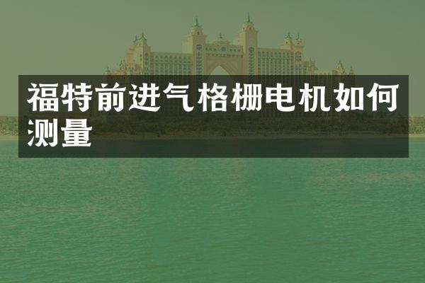 福特前进气格栅电机如何测量