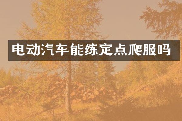 电动汽车能练定点爬服吗