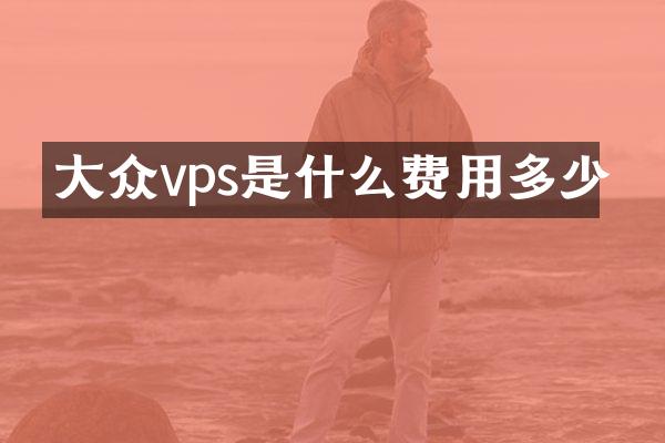 大众vps是什么费用多少