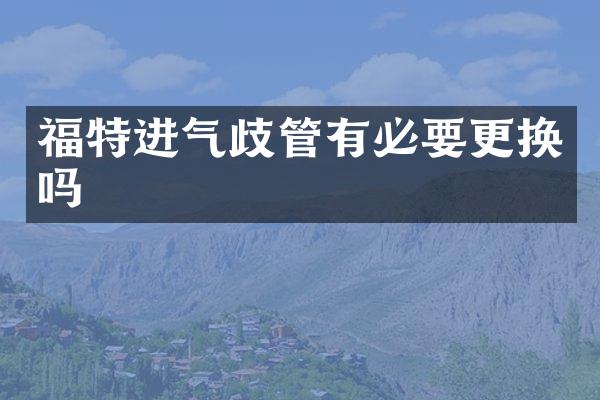 福特进气歧管有必要更换吗
