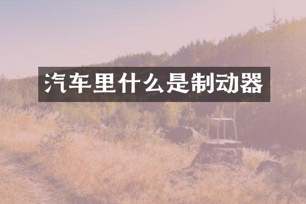 汽车里什么是制动器