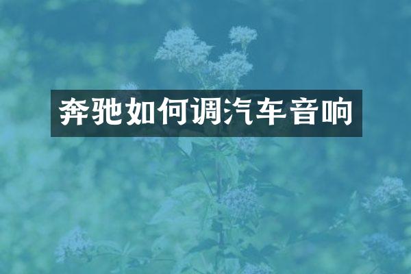 奔驰如何调汽车音响