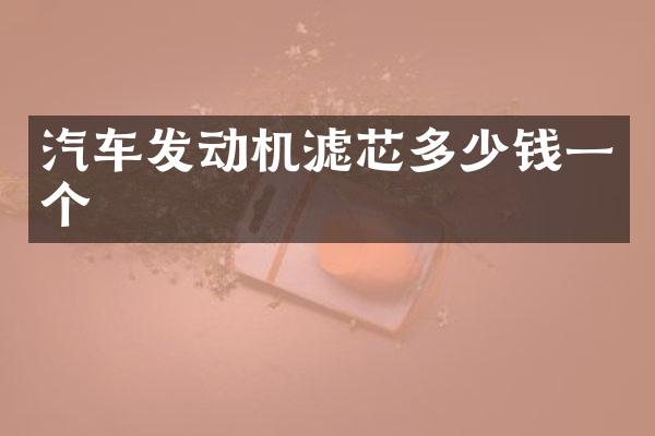 汽车发动机滤芯多少钱一个