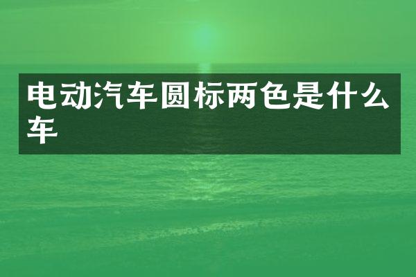 电动汽车圆标两色是什么车