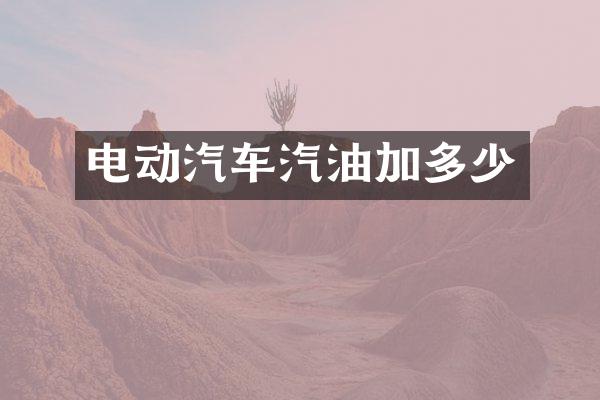 电动汽车汽油加多少