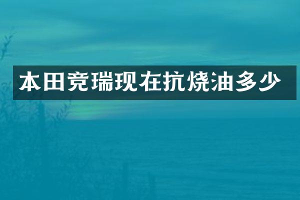本田竞瑞现在抗烧油多少