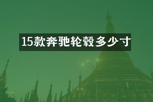 15款奔驰轮毂多少寸