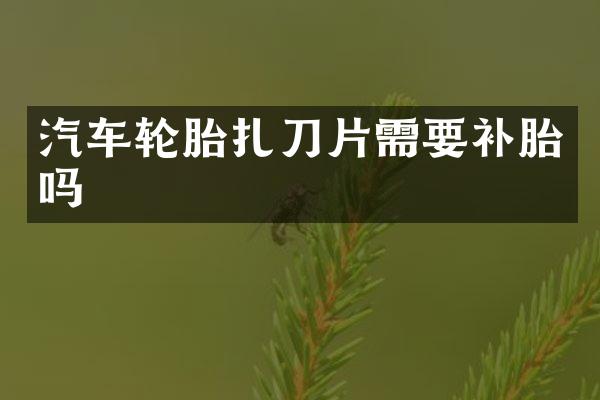汽车轮胎扎刀片需要补胎吗