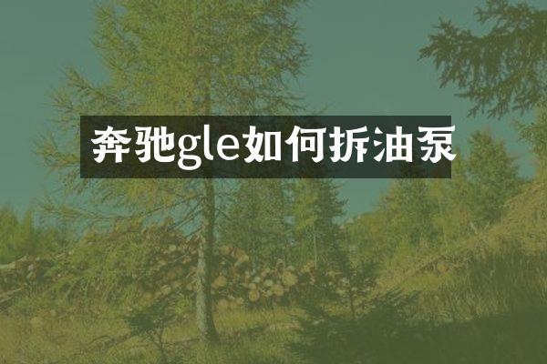 奔驰gle如何拆油泵