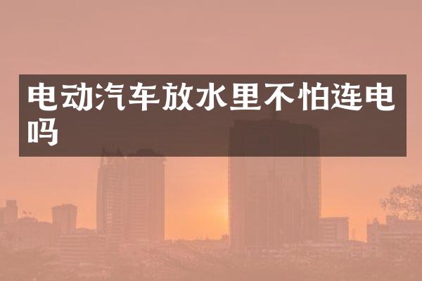 电动汽车放水里不怕连电吗