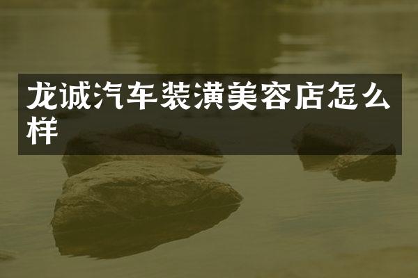 龙诚汽车装潢美容店怎么样