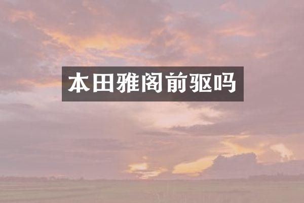 本田雅阁前驱吗