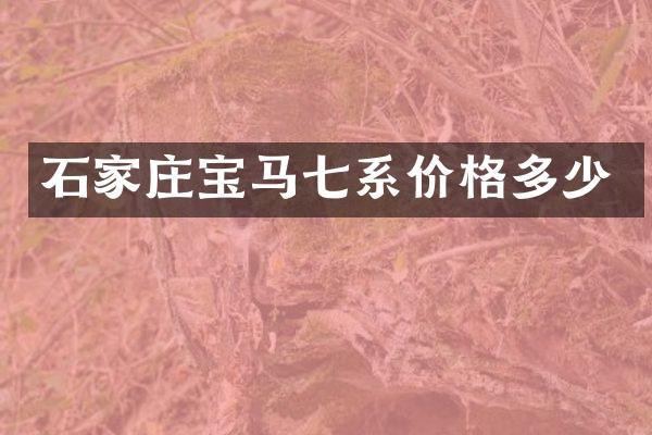 石家庄宝马七系价格多少