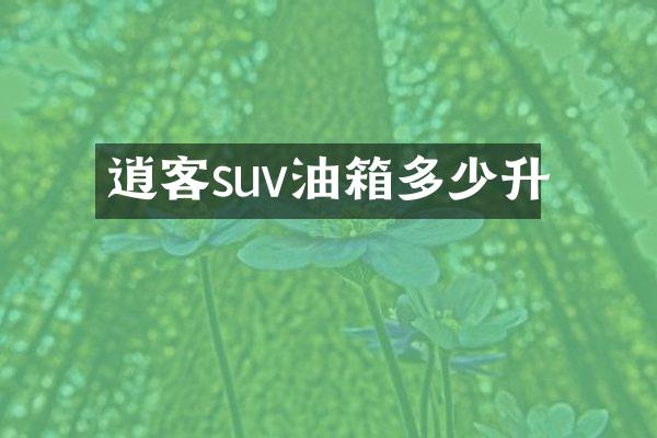逍客suv油箱多少升