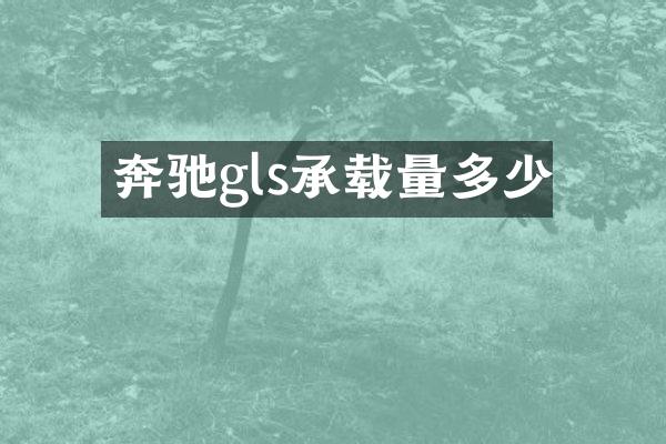 奔驰gls承载量多少