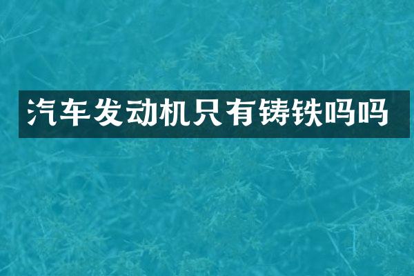 汽车发动机只有铸铁吗吗