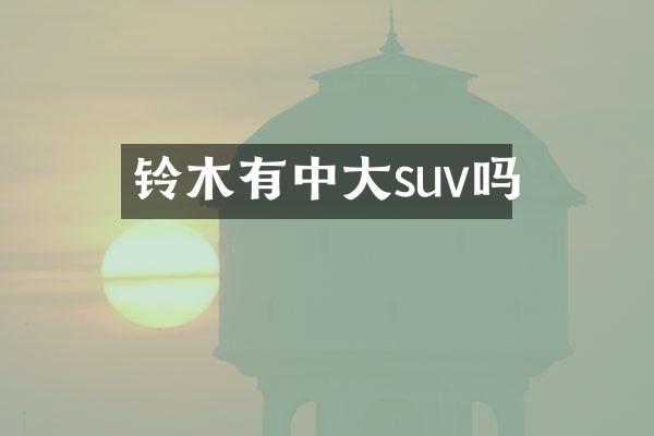 铃木有中大suv吗