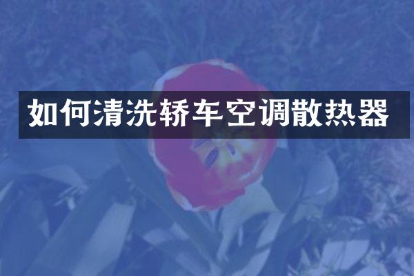 如何清洗轿车空调散热器
