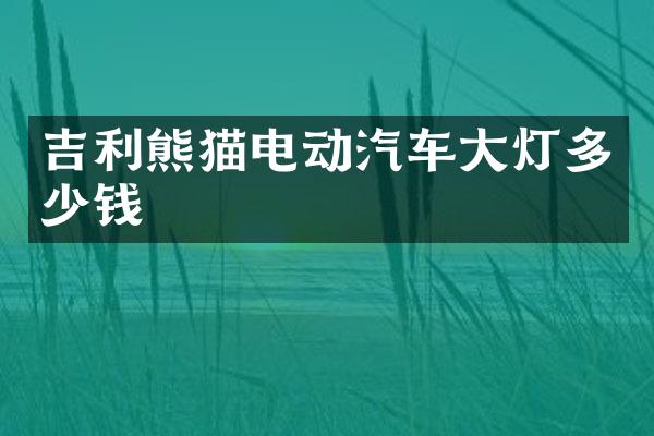 吉利熊猫电动汽车大灯多少钱