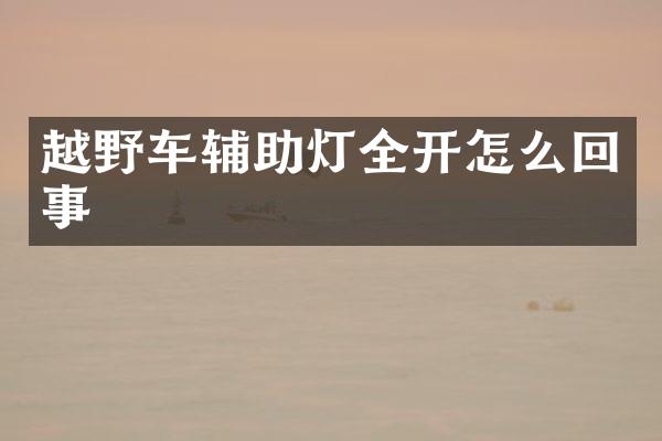 越野车辅助灯全开怎么回事
