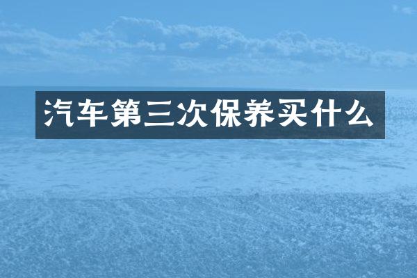 汽车第三次保养