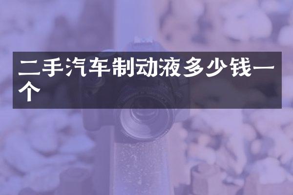 二手汽车制动液多少钱一个