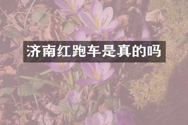 济南红跑车是真的吗