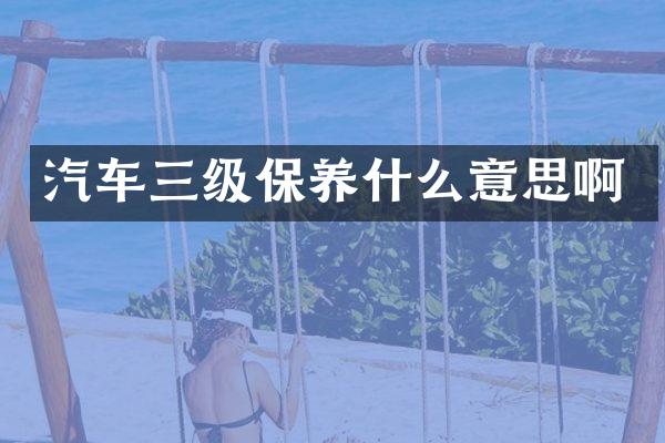 汽车三级保养什么意思啊