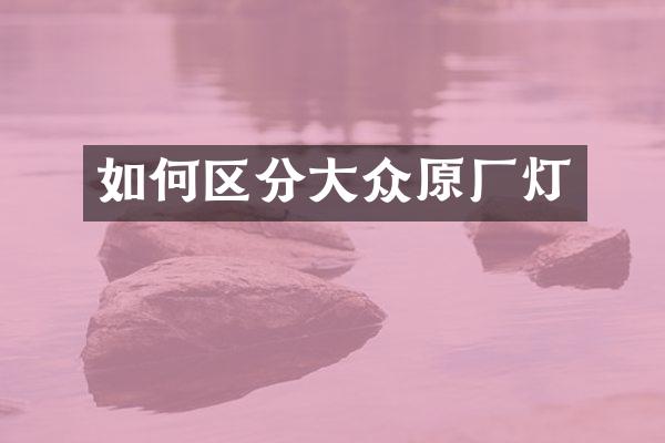 如何区分大众原厂灯