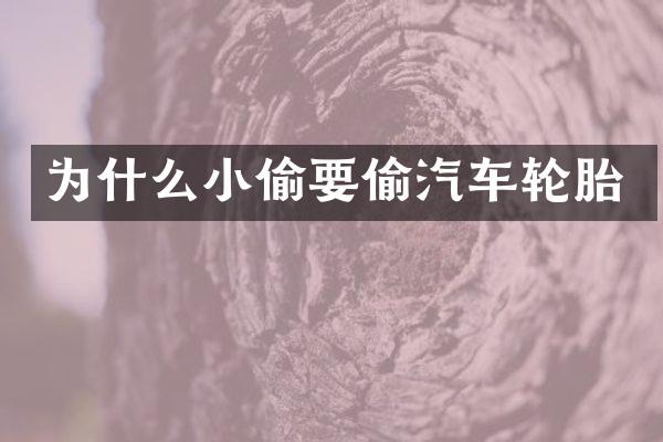 为什么小偷要偷汽车轮胎