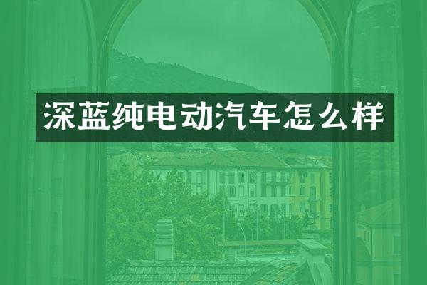 深蓝纯电动汽车怎么样