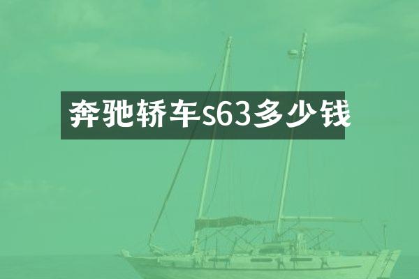 奔驰轿车s63多少钱