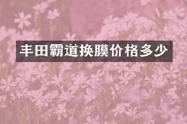 丰田霸道换膜价格多少