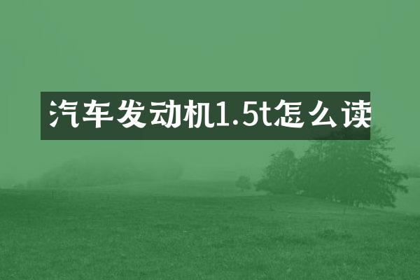 汽车发动机1.5t怎么读
