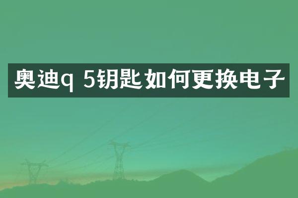 奥迪q 5钥匙如何更换电子