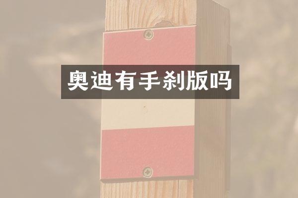 奥迪有手刹版吗
