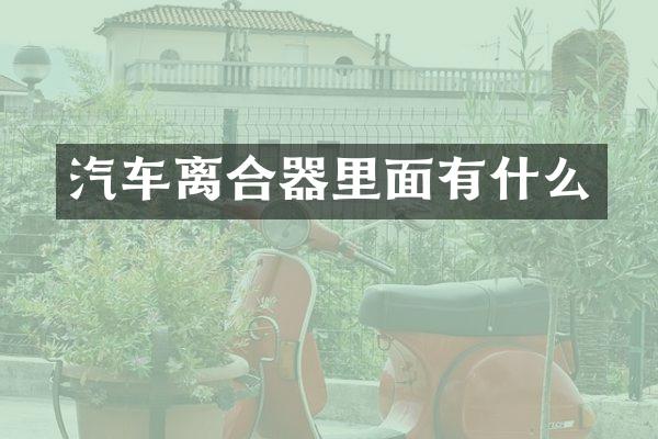 汽车离合器里面有什么