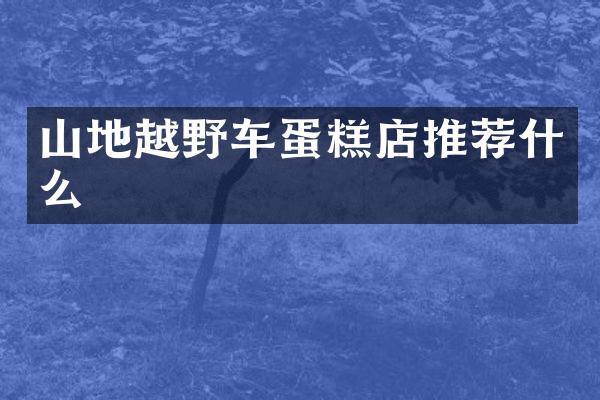 山地越野车蛋糕店推荐什么