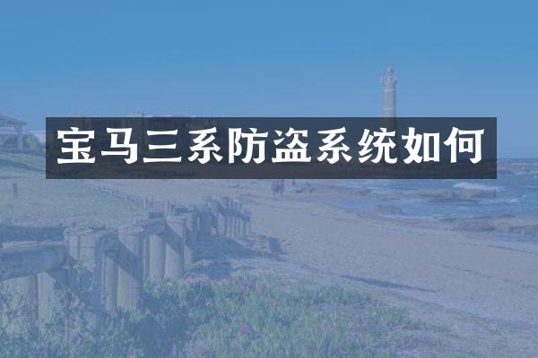 宝马三系防盗系统如何