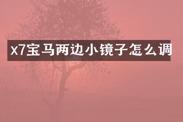 x7宝马两边小镜子怎么调