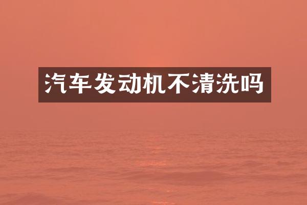 汽车发动机不清洗吗
