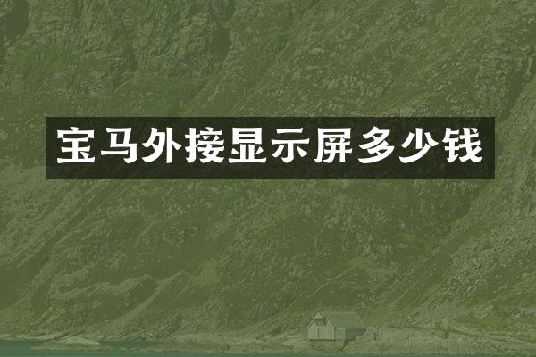 宝马外接显示屏多少钱