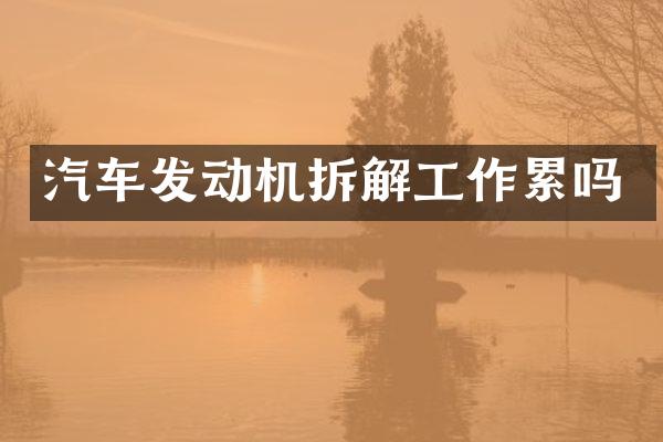 汽车发动机拆解工作累吗