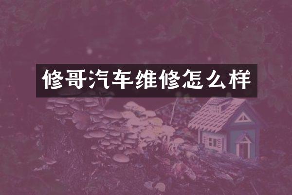 修哥汽车维修怎么样